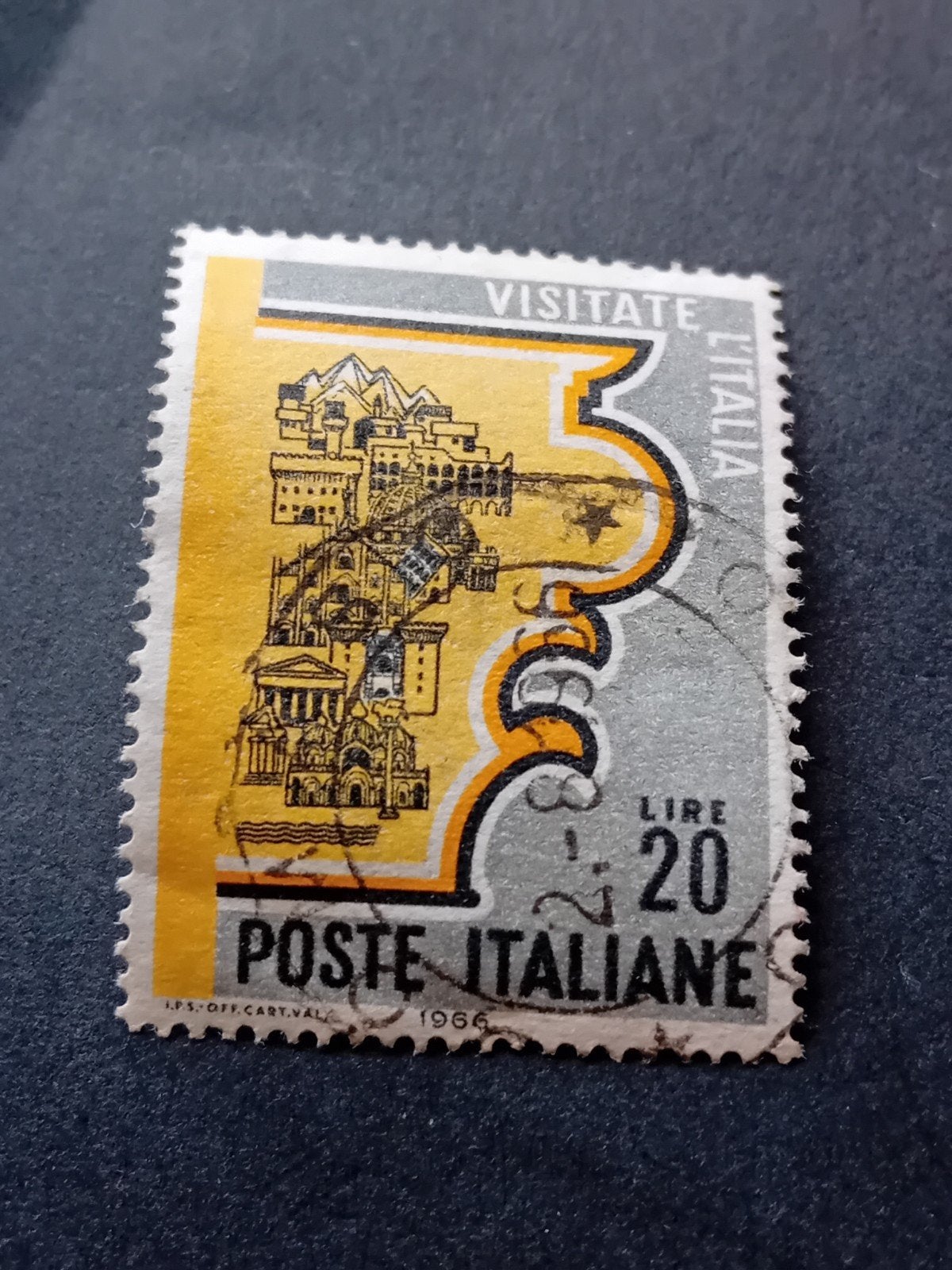 Italiaanse postzegel 1966 - Visitate L'Italia 20 Lire, Ophalen of Verzenden