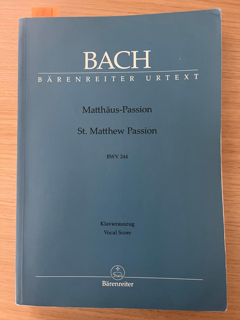 Bach Matthäus-Passion BWV 244 Klavierauszug Vocal Score, Muziek en Instrumenten, Bladmuziek, Gebruikt, Klassiek, Ophalen of Verzenden