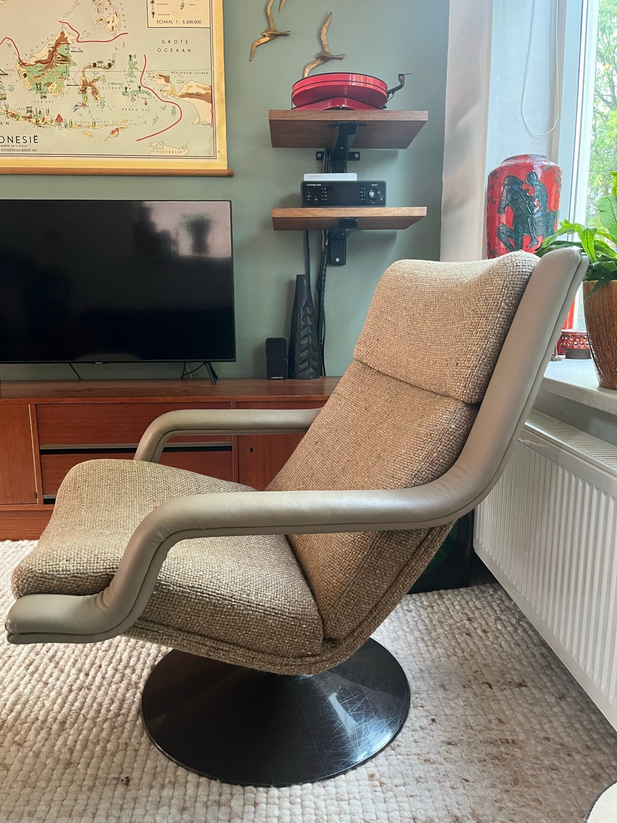 Vintage Artifort F140 Draai Fauteuil - Geoffrey Harcourt, Ophalen