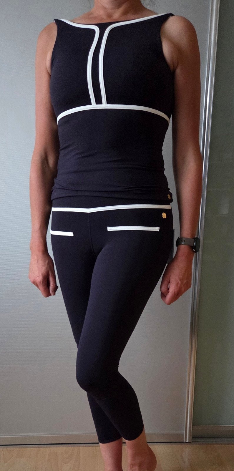 House of Gravity sportset: tanktop en legging (nieuw), Maat 38/40 (M), Blauw, Nieuw, Ophalen of Verzenden