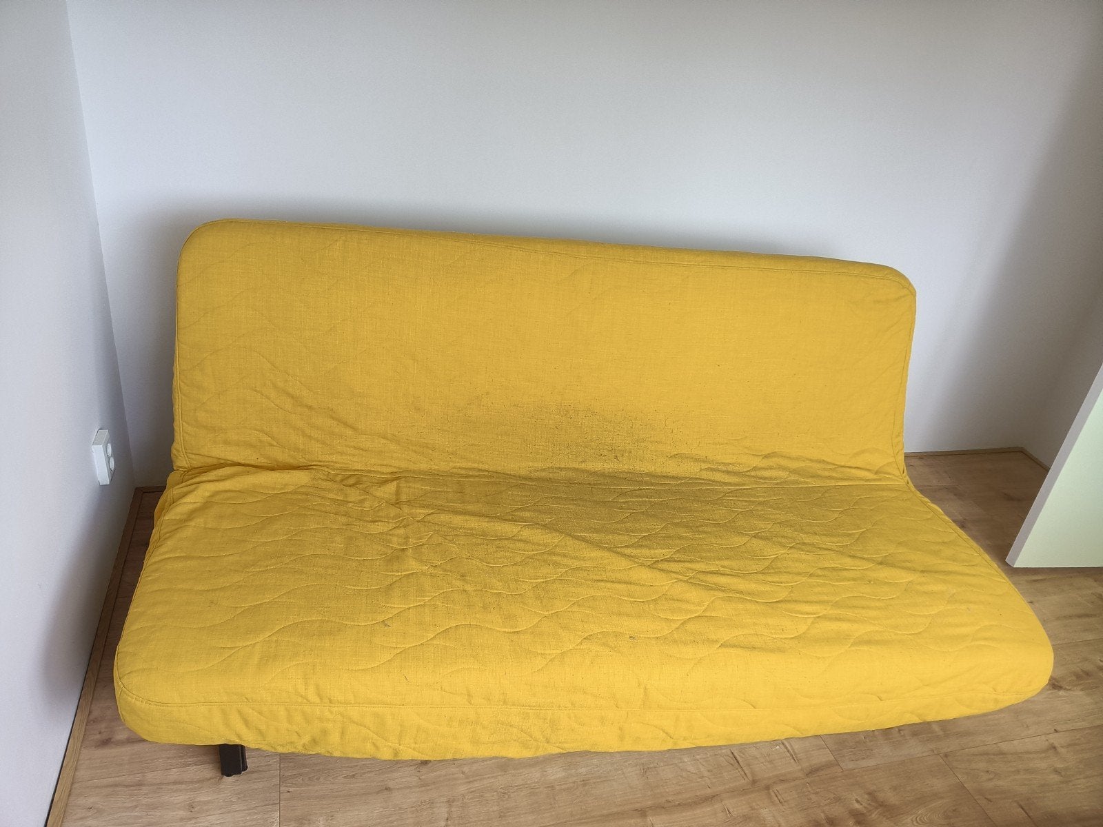 Ikea Nyhamn slaapbank - Geel, Ophalen, Gebruikt, Overige kleuren, Tweepersoons