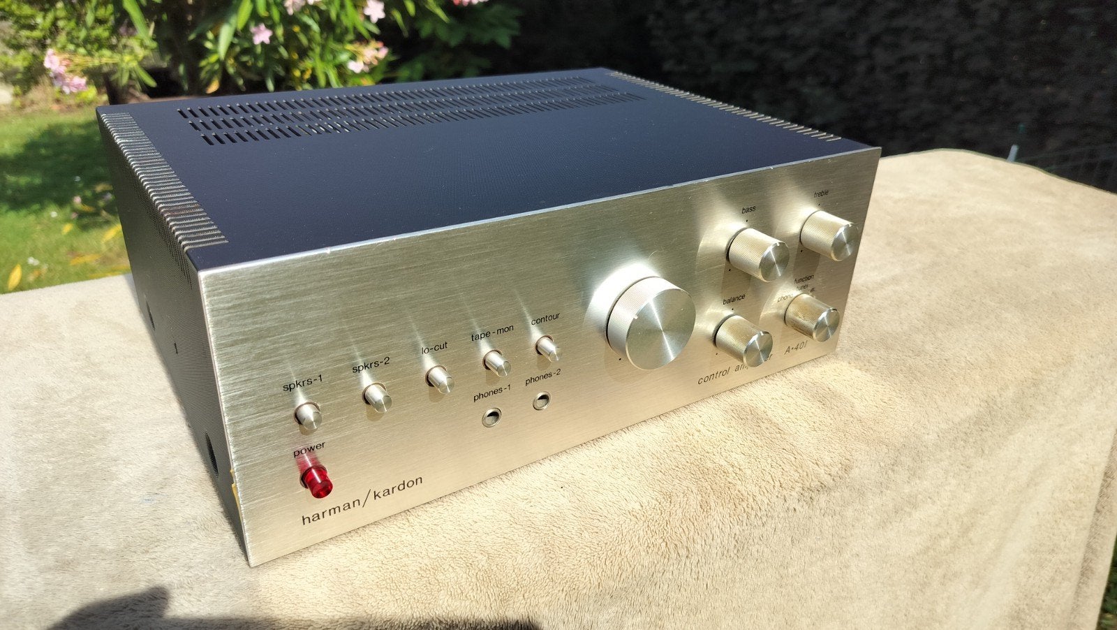 UNIEK! Harman Kardon A-401 Vintage Stereo Versterker (1977), Overige merken, Gebruikt, Ophalen of Verzenden, Minder dan 60 watt