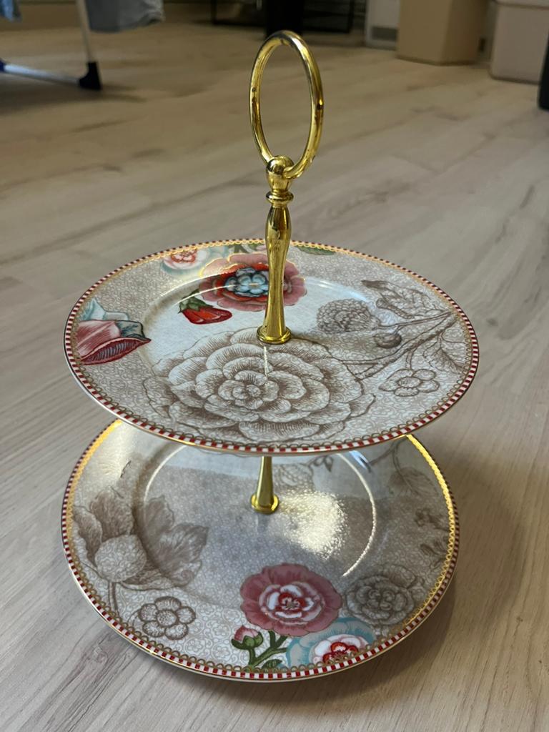 Etagere pip studio met bloemen, Ophalen, Zo goed als nieuw