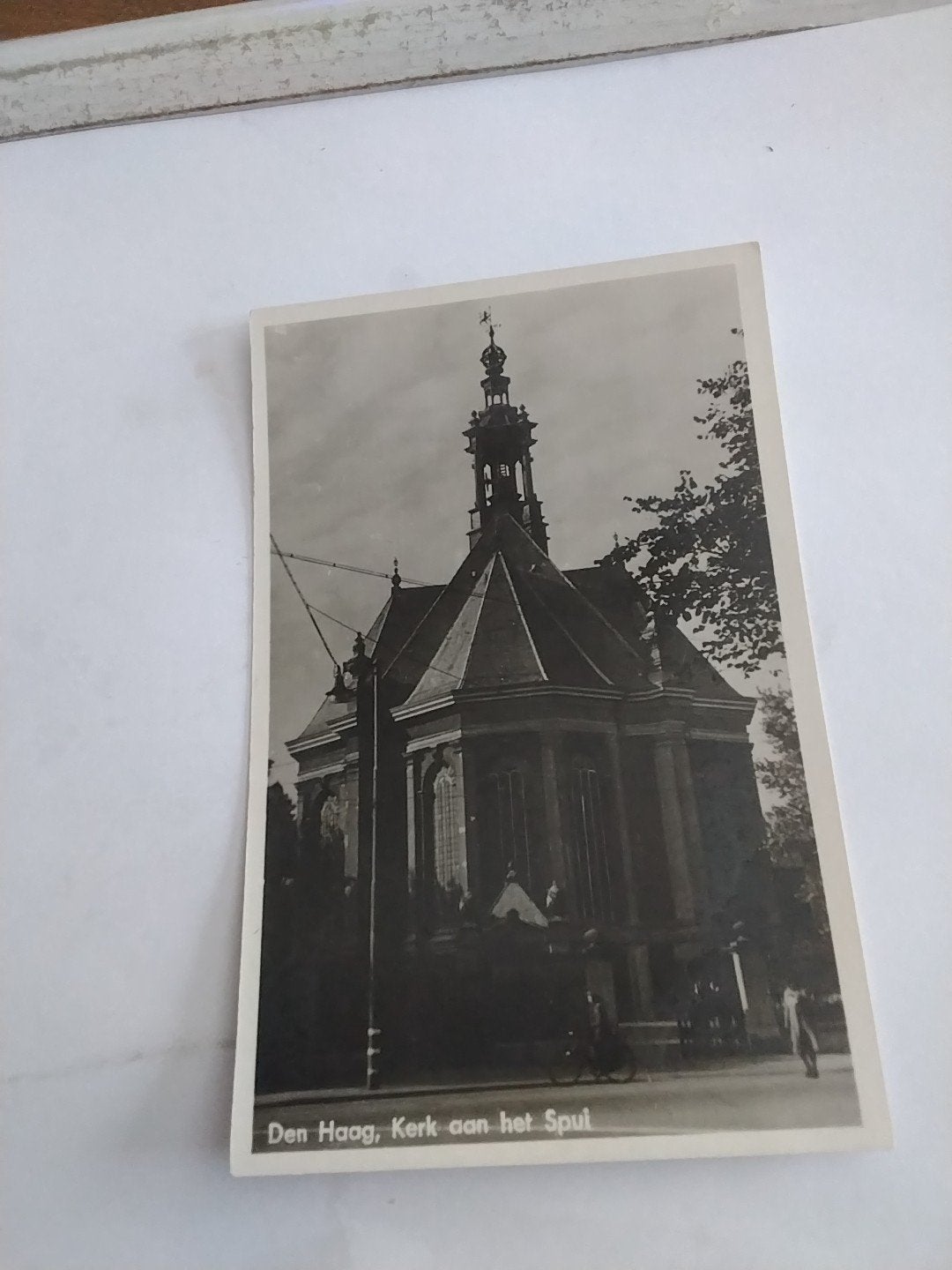 Oude foto: Kerk aan het Spui, Den Haag (voor 1940), Ophalen of Verzenden, Voor 1920, Gelopen, Zuid-Holland
