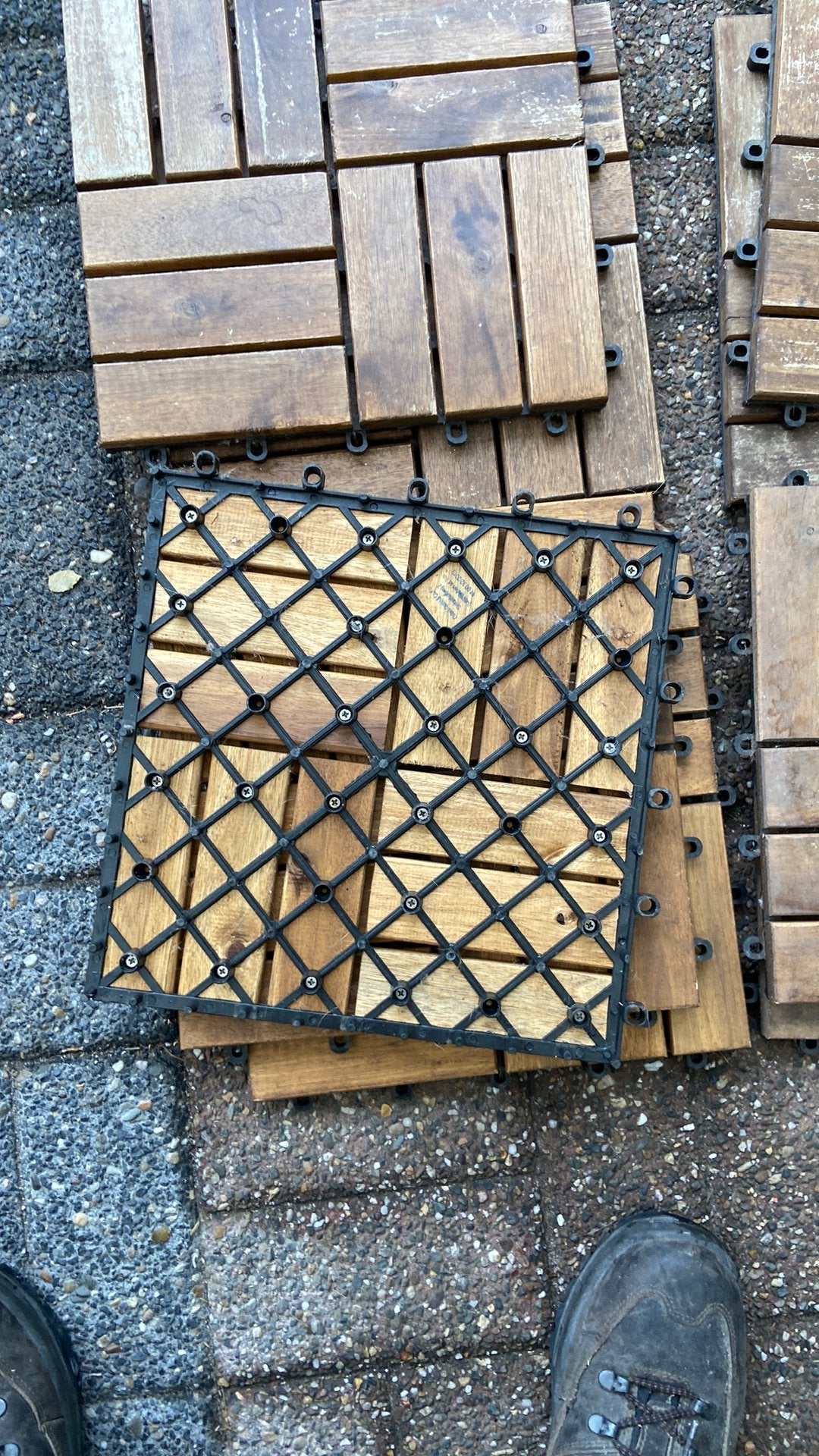 Vlonder tegels, Tuin en Terras, Ophalen, Gebruikt, Hout