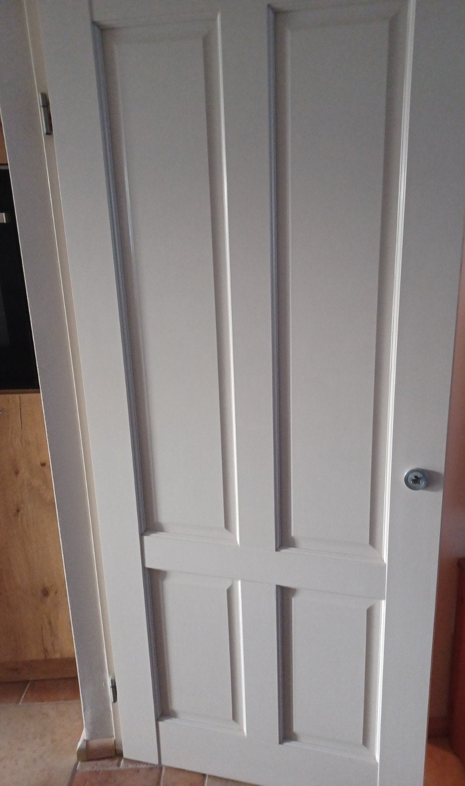 Binnendeur met glaspanelen en kozijn, Ophalen, Gebruikt, 80 tot 100 cm, Binnendeur