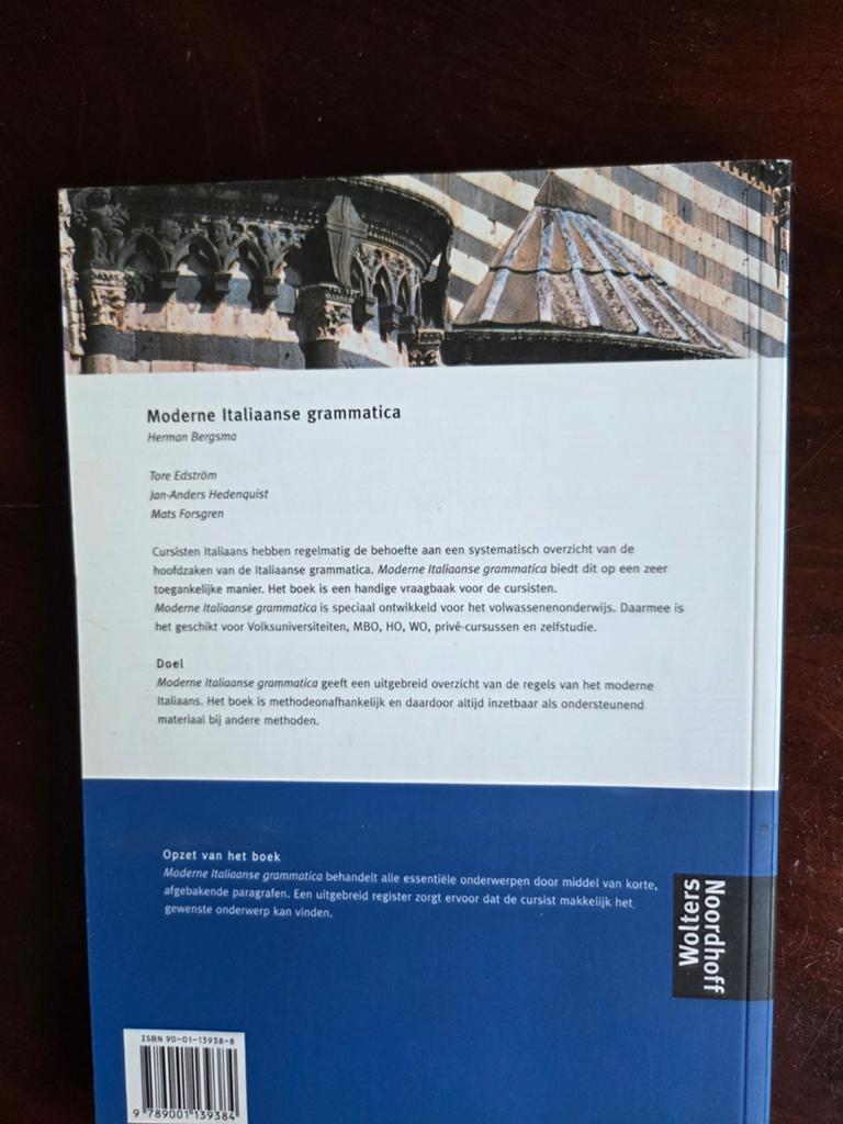 T. Edstrom, Moderne Italiaanse grammatica, Ophalen of Verzenden, Beta, Zo goed als nieuw, WO
