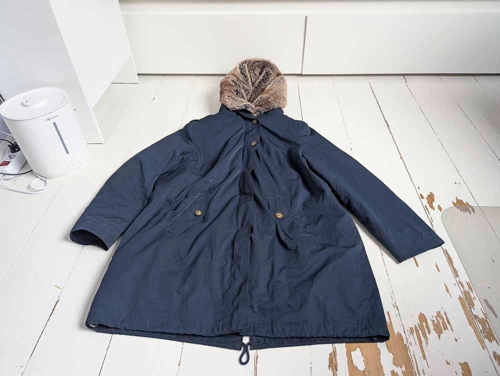 Donkerblauwe winterjas van Looxent, Blauw, Maat 46/48 (XL) of groter, Ophalen of Verzenden, Zo goed als nieuw