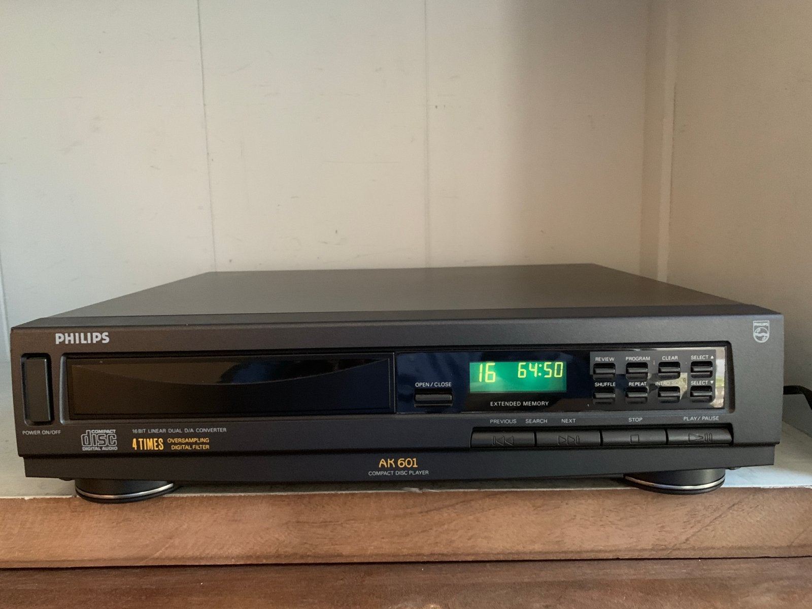 Philips AK 601 Compact Disc Speler - Vintage CD-speler, Ophalen of Verzenden, Gebruikt, Philips