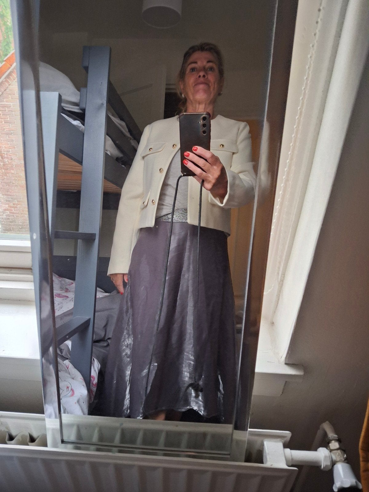 Nieuwe set bourcle blazer , zilverkleurige rok kaartje eraan, Ophalen of Verzenden, Nieuw, Maat 34 (XS) of kleiner