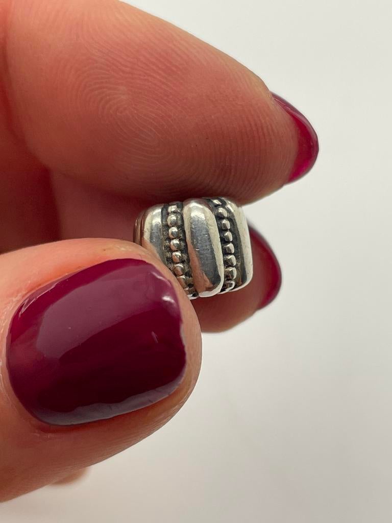 D356 Pandora zilveren stopper bedel, Pandora, Ophalen of Verzenden, X, Zilver