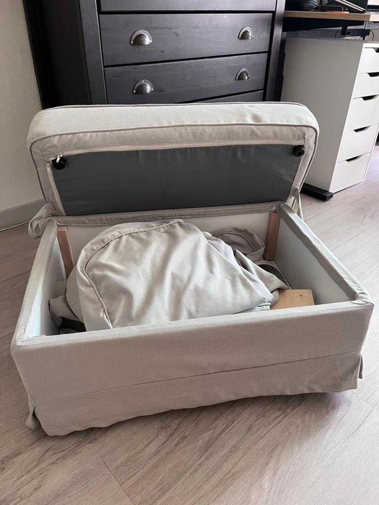 Ektorp hocker en hoes 2 zitsbank, Ophalen, Gebruikt, Minder dan 75 cm, Tweepersoons