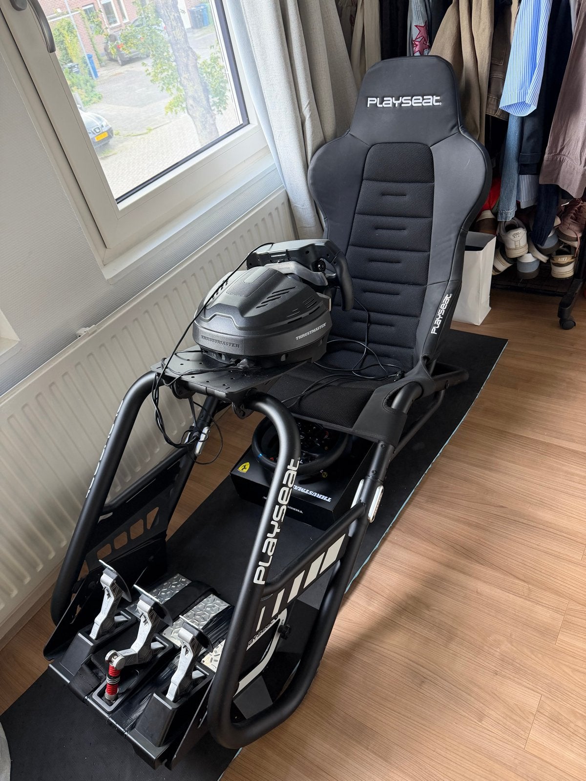 Playseat Trophy met Thrustmaster T300RS GT  en Ferrari F1, Ophalen, Overige merken, Gebruikt