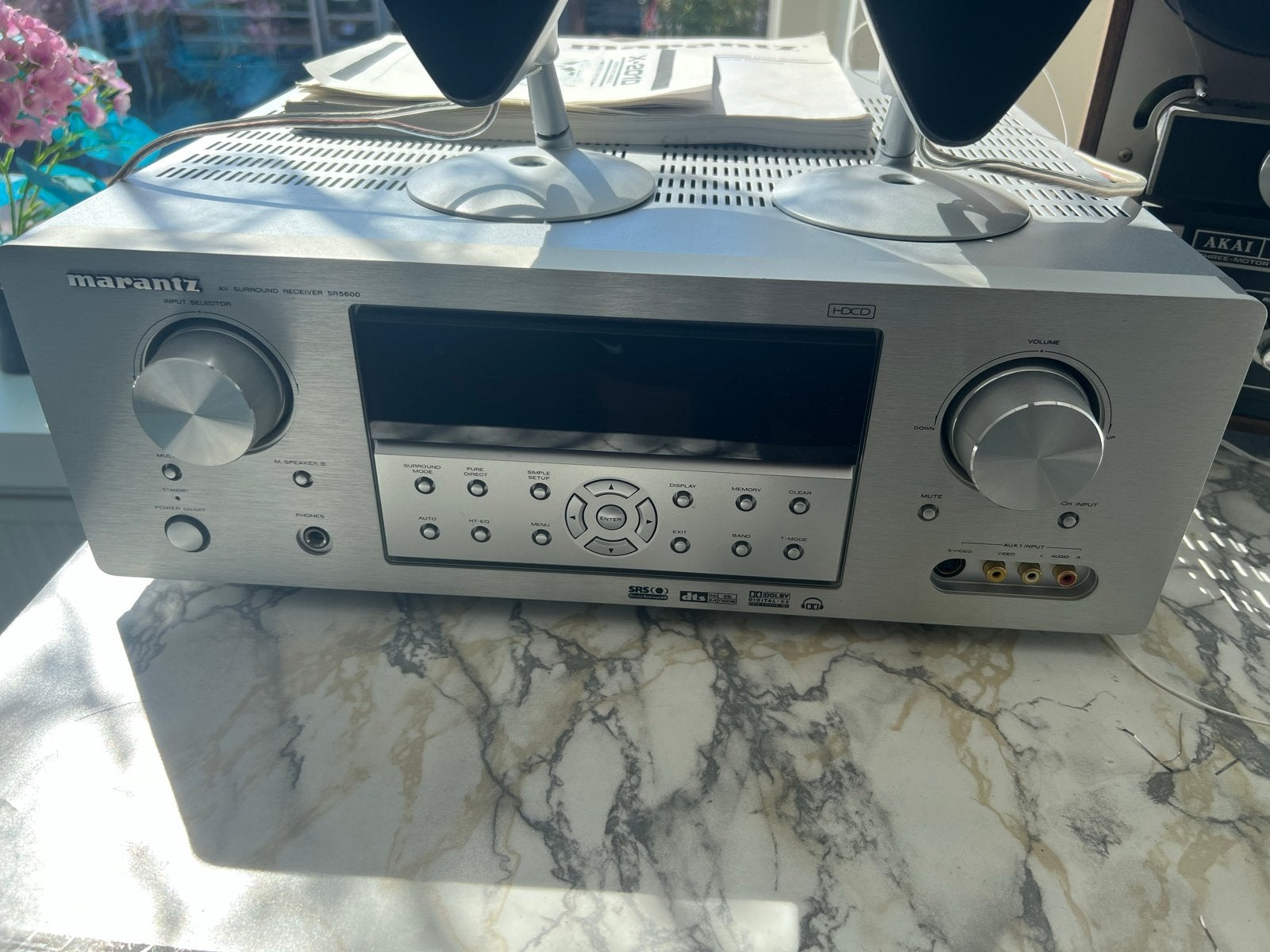 Marantz SR5600 AV Receiver met Mordaunt-Short speakers, Gebruikt, 120 watt of meer, Ophalen, Marantz