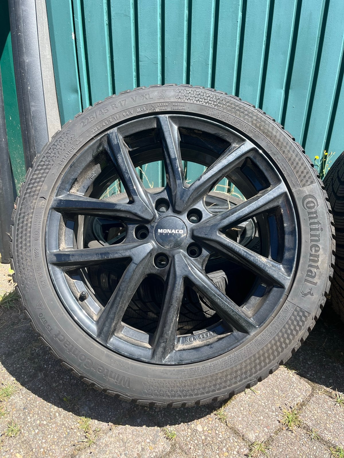 Winterbanden op Monaco velgen 225/45 R17, Ophalen, Gebruikt, Banden en Velgen, 17 inch