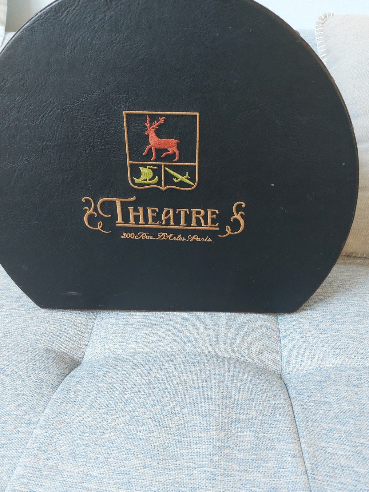 Mooi bewaarde oude "Theatre" koffer met warme kleur  voering, Ophalen, Overige materialen, Gebruikt, 50 tot 60 cm
