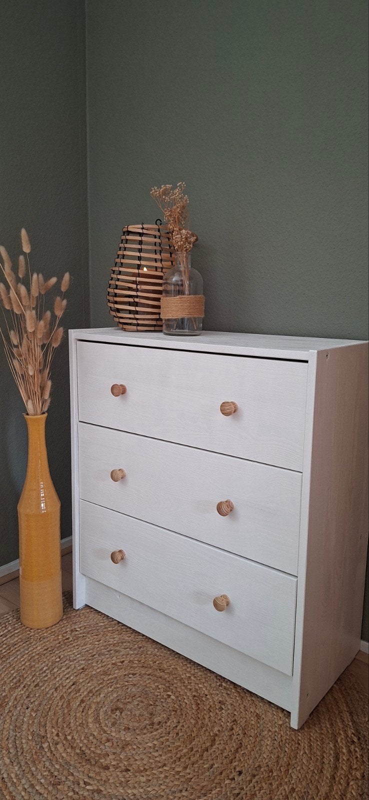 Nette gerestylede ikea rast ladekast wit, Huis en Inrichting, Kasten | Ladekasten, Ophalen, 50 tot 100 cm, Zo goed als nieuw, 3 of 4 laden