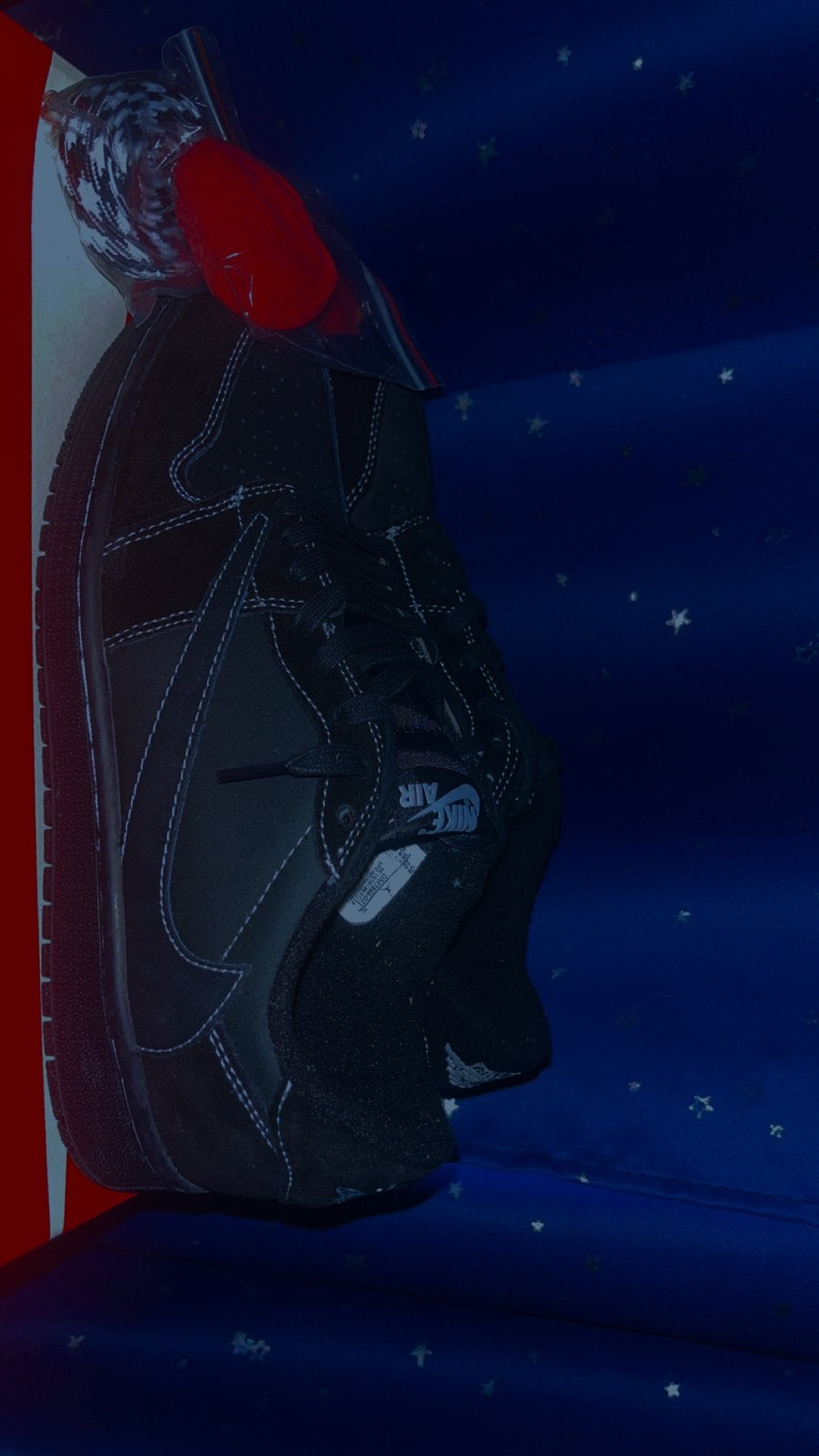 Nike Air Jordan 1 Low Travis Scott Black Phantom, Verzenden, Zwart, Sneakers of Gympen, Zo goed als nieuw