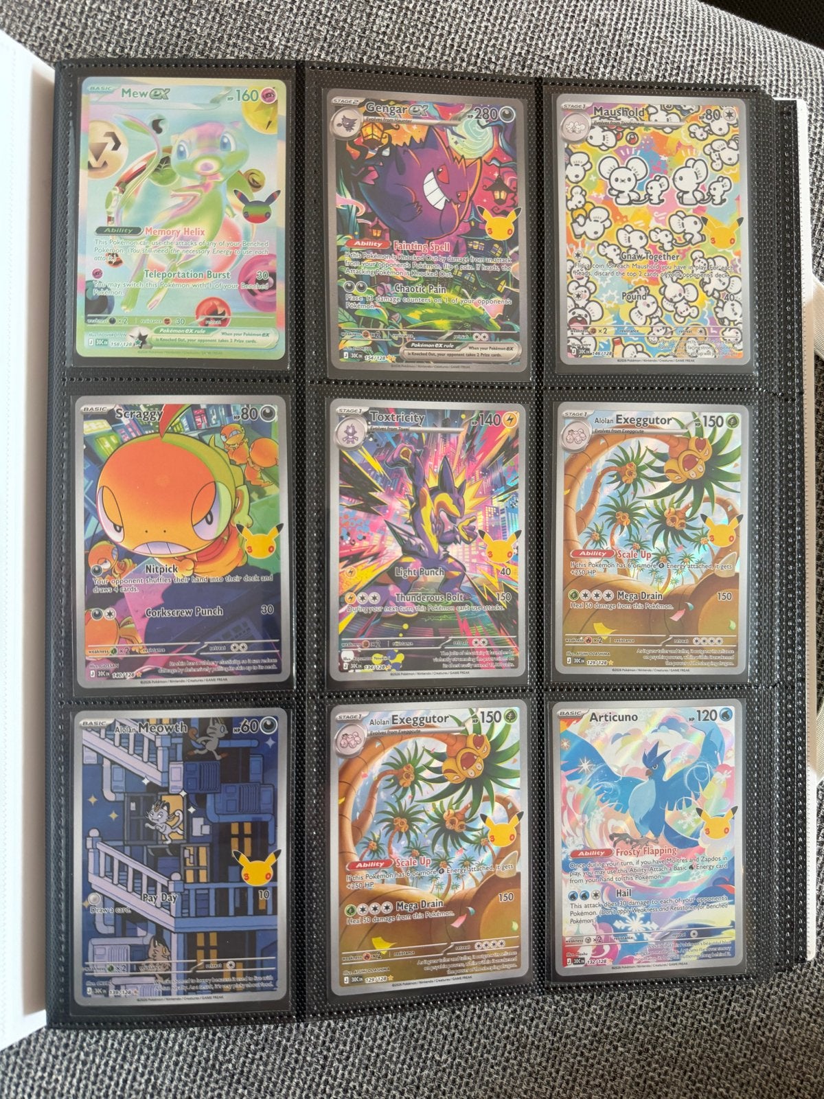 Pokémon Celebrations kaartenmap met zeldzame kaarten