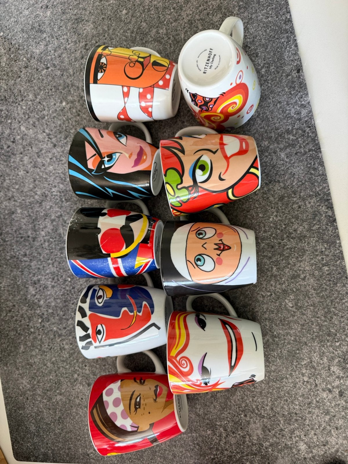 Ritzenhoff mokken, Huis en Inrichting, Keuken | Servies, Ophalen, Gebruikt, Overige merken, Mok