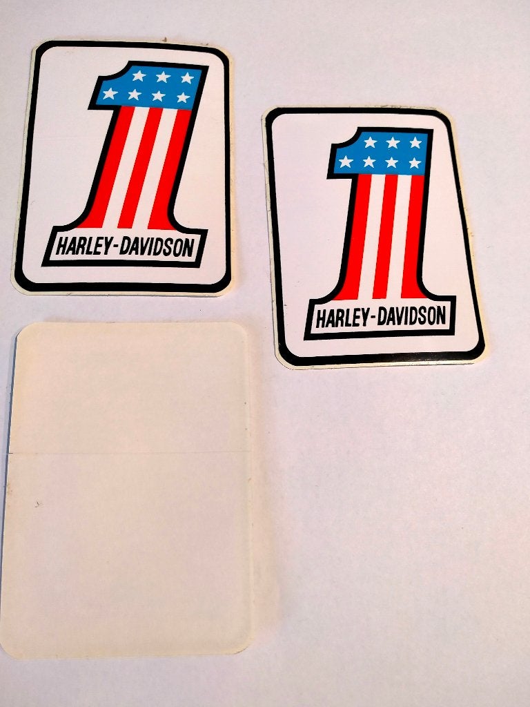 Harley Davidson USA nr 1 motor vintage logo sticker RARE, Ophalen of Verzenden, Zo goed als nieuw, Overige typen