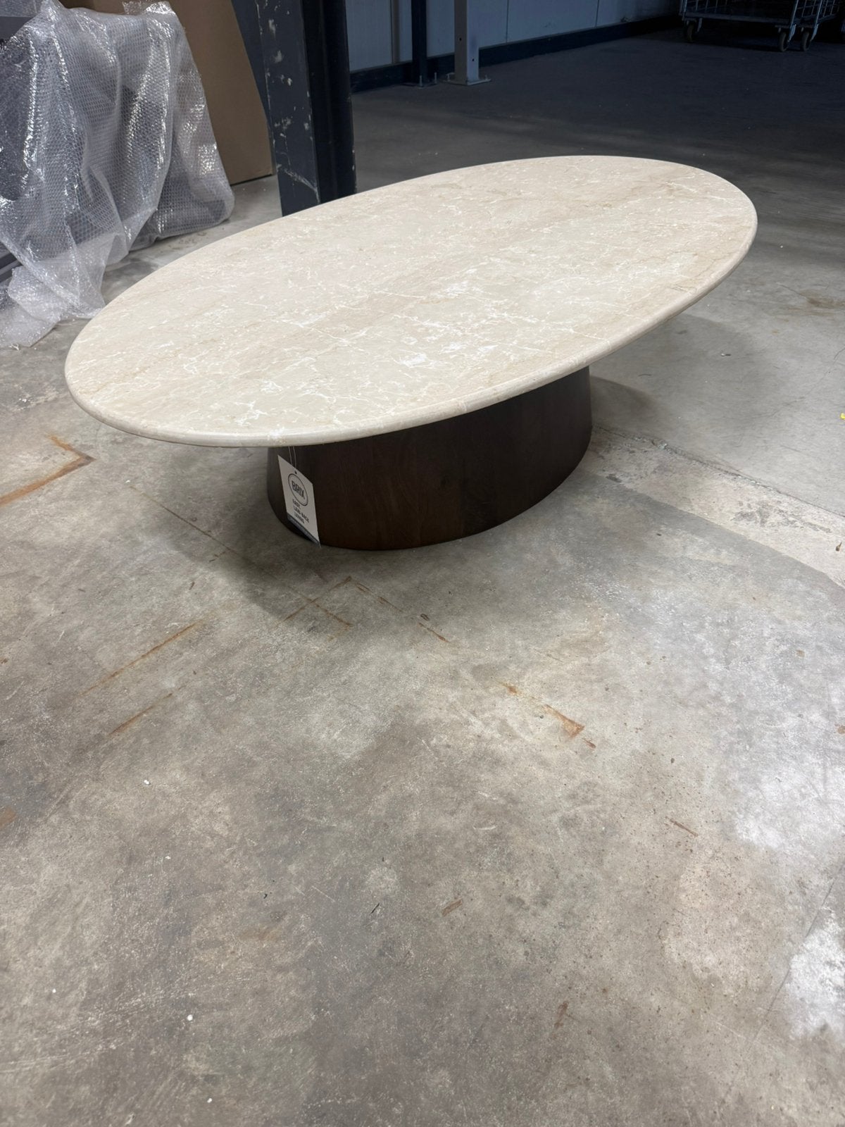 Brix Salontafel Brix Bottecino Oval 120cm Beige, Zo goed als nieuw, Oostpolderweg 2, Hoyz, Ophalen