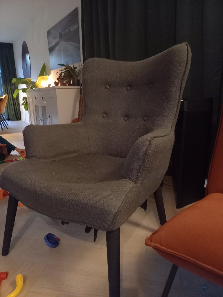 Fauteuil grijs gratis, Ophalen, Hout, Gebruikt, 75 tot 100 cm