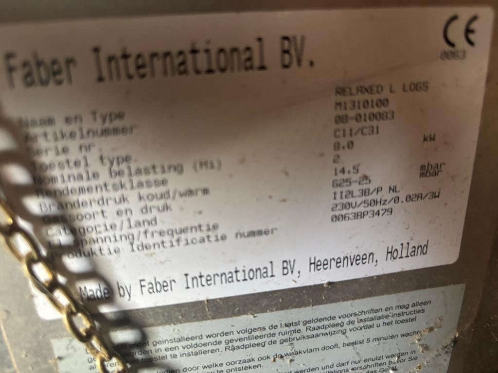 Faber Gashaard Inbouwhaard - Gebruikt, Ophalen of Verzenden, Gebruikt, Inbouwhaard, Gashaard