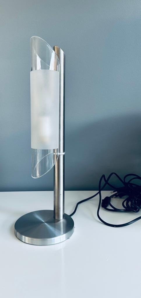 Tafellamp staande lamp Hala zeist modern metaal glas, Ophalen, Zo goed als nieuw, Glas, Minder dan 50 cm