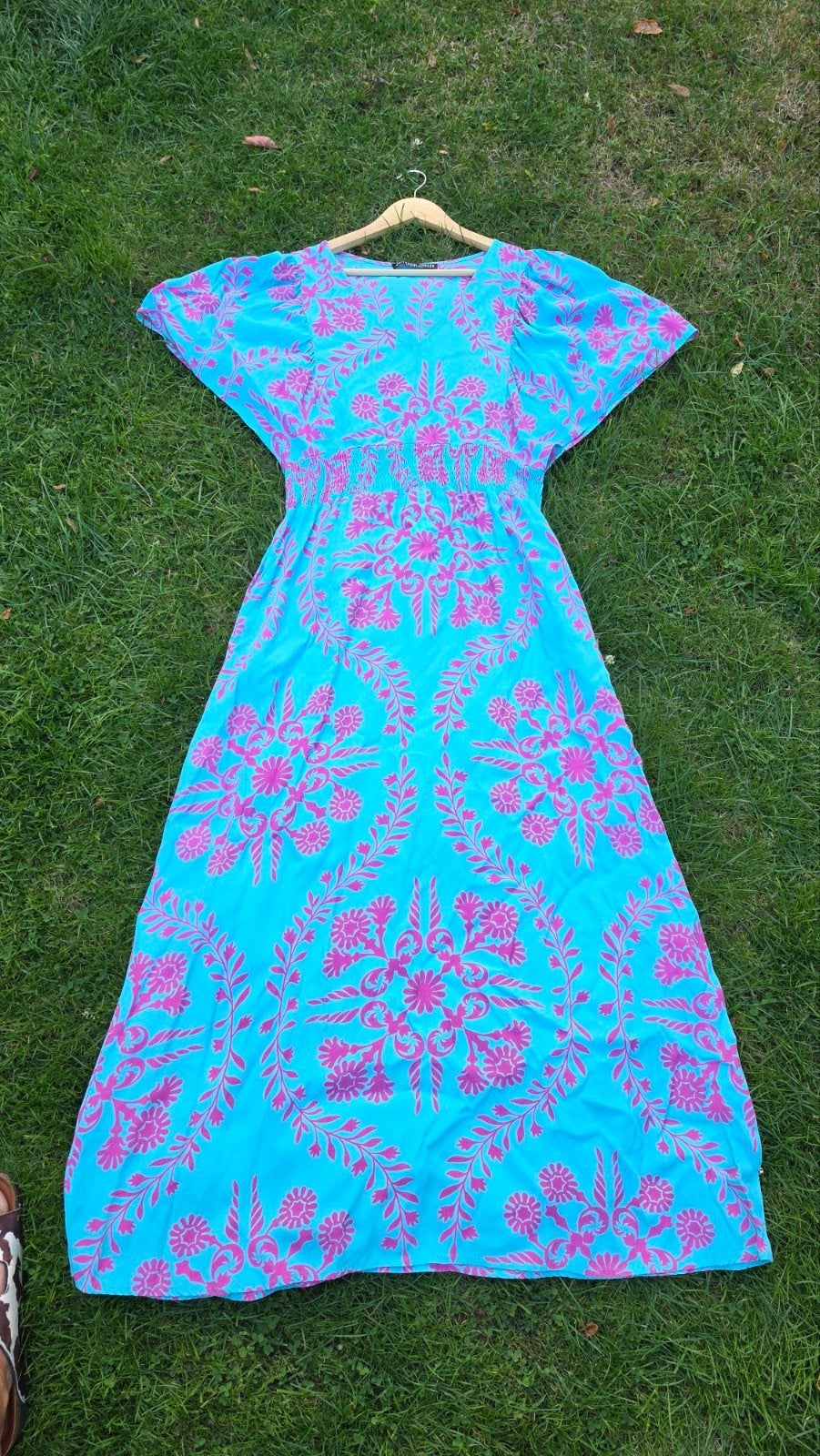 Jurk Juffrouw Jansen maat L, Kleding | Dames, Jurken, Blauw, Maat 42/44 (L), Ophalen of Verzenden, Zo goed als nieuw