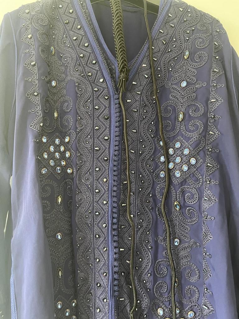 Marokkaanse jurk blauw Maat M, Maat 38/40 (M), Blauw, Ophalen of Verzenden, Zo goed als nieuw