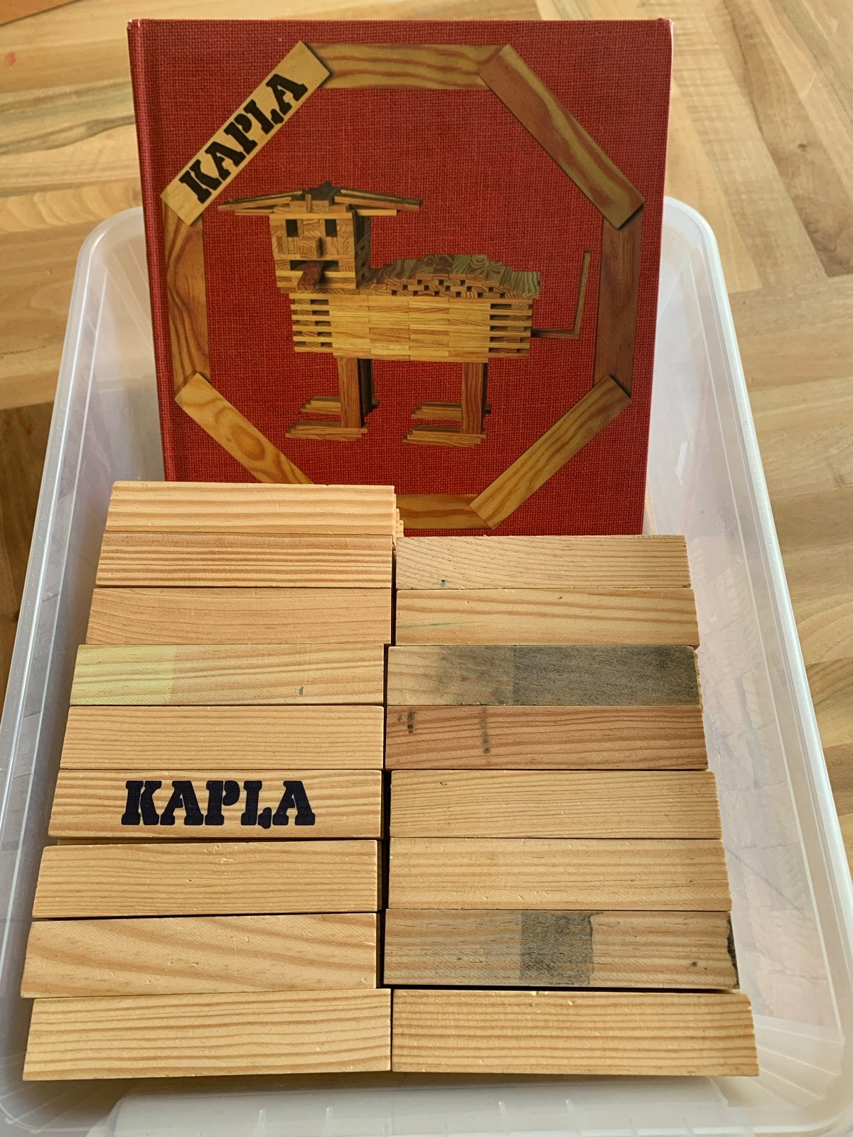 Kapla bouwblokken met inspiratieboek, Kinderen en Baby's, Speelgoed | Bouwstenen, Ophalen, Gebruikt, Overige merken