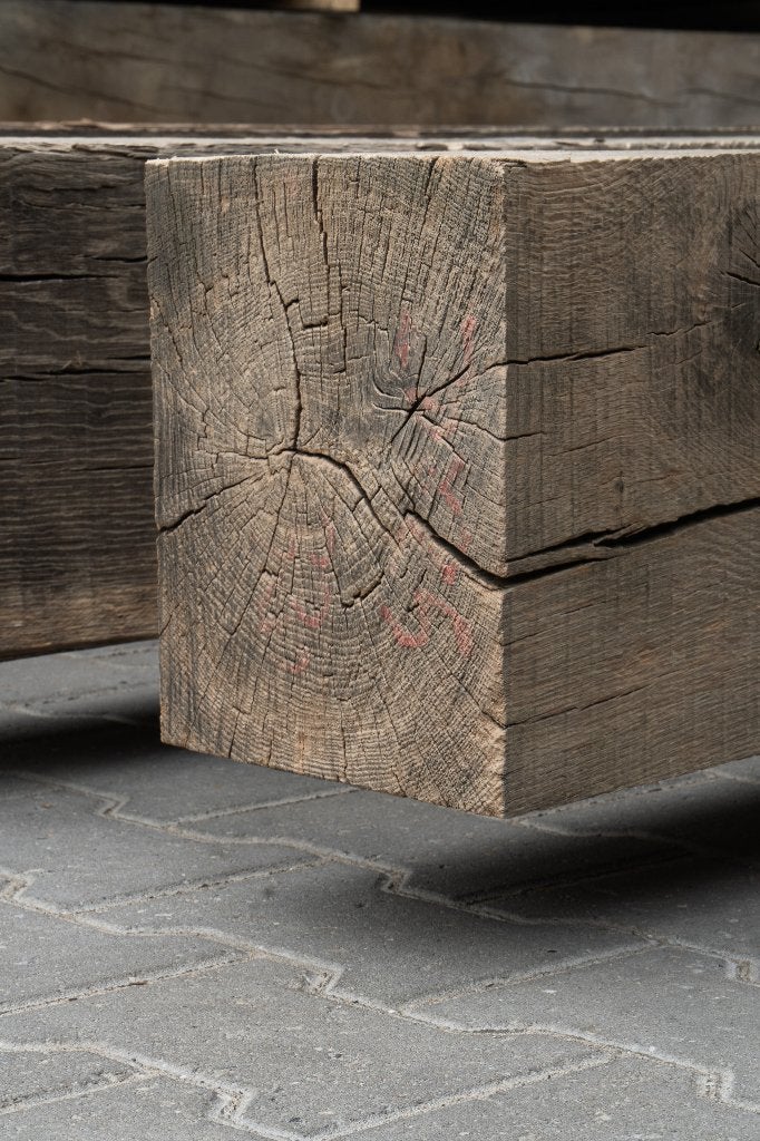 Oude Winddroge Eiken Balken!  15x15 - 20x20 cm - Geborsteld, Ophalen of Verzenden, Gebruikt, 250 cm of meer, Balken