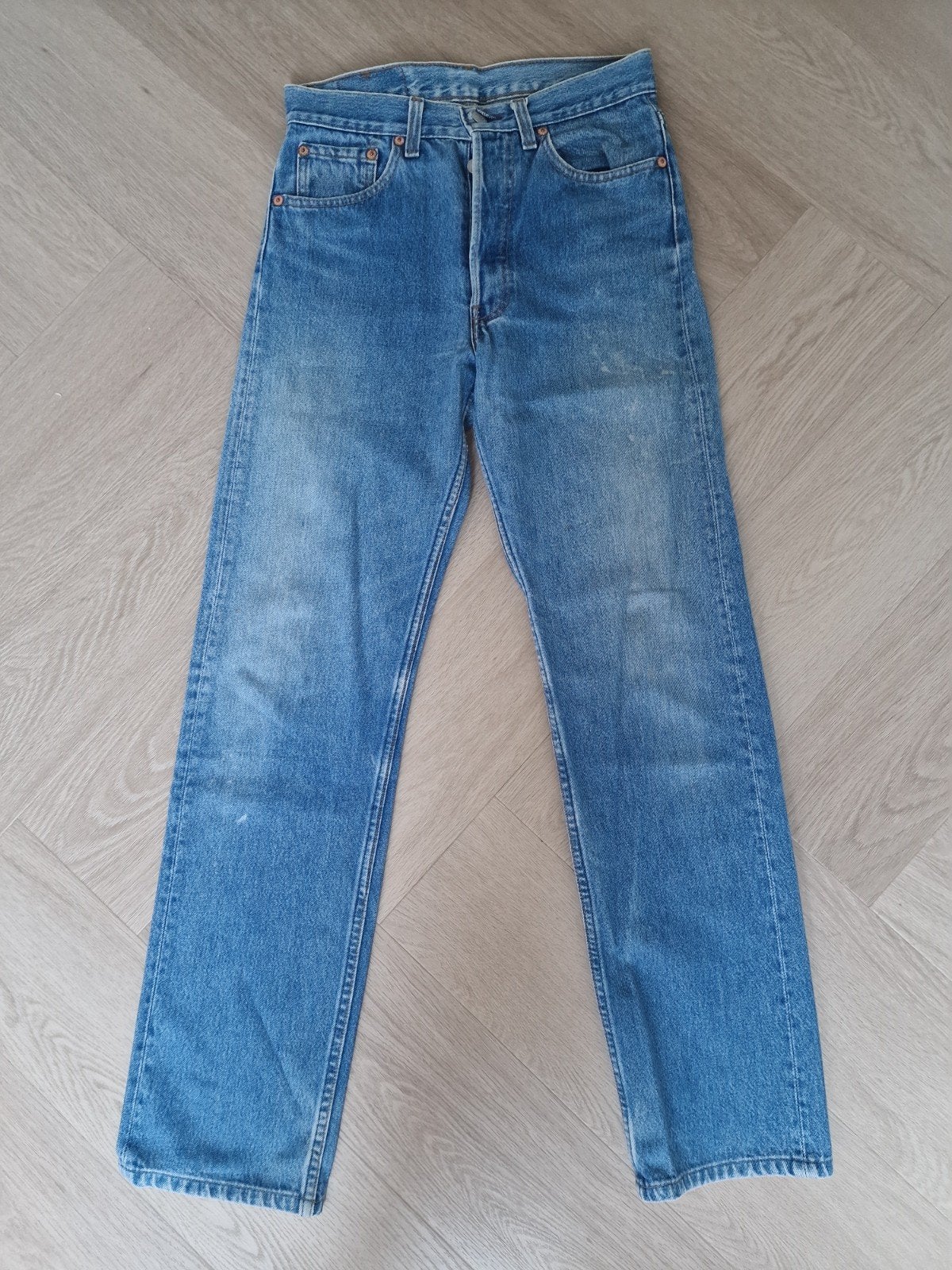 levis vintage 501 jeans w29 l36 perfecte staat. 80s, Ophalen of Verzenden, Zo goed als nieuw, Blauw, W28 - W29 (confectie 36)