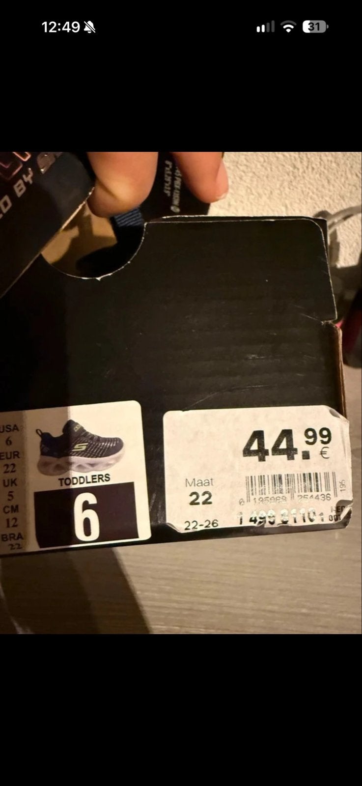 Skechers jongens sneakers maat 22 met lichtjes, Ophalen, Zo goed als nieuw, Jongen, Sportschoenen