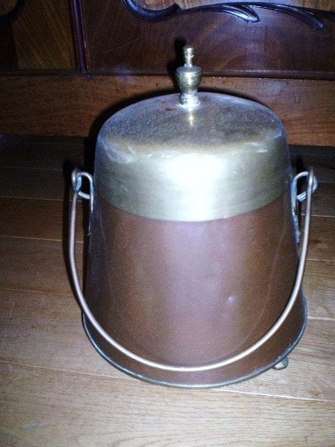 ANTIEKE KOPEREN DOOFPOT BEGIN 1900, Ophalen of Verzenden