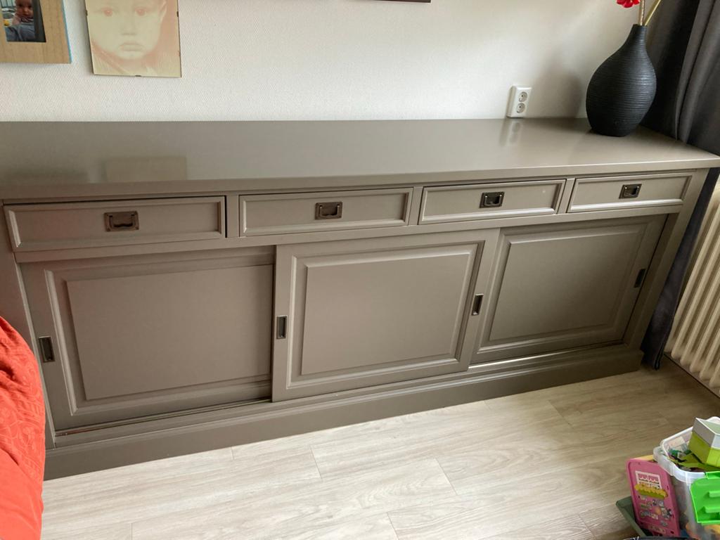 Stijlvol Dressoir met Schuifdeuren en Lades, Huis en Inrichting, Kasten | Dressoirs, Ophalen, Gebruikt, 150 tot 200 cm, Met lade(s)