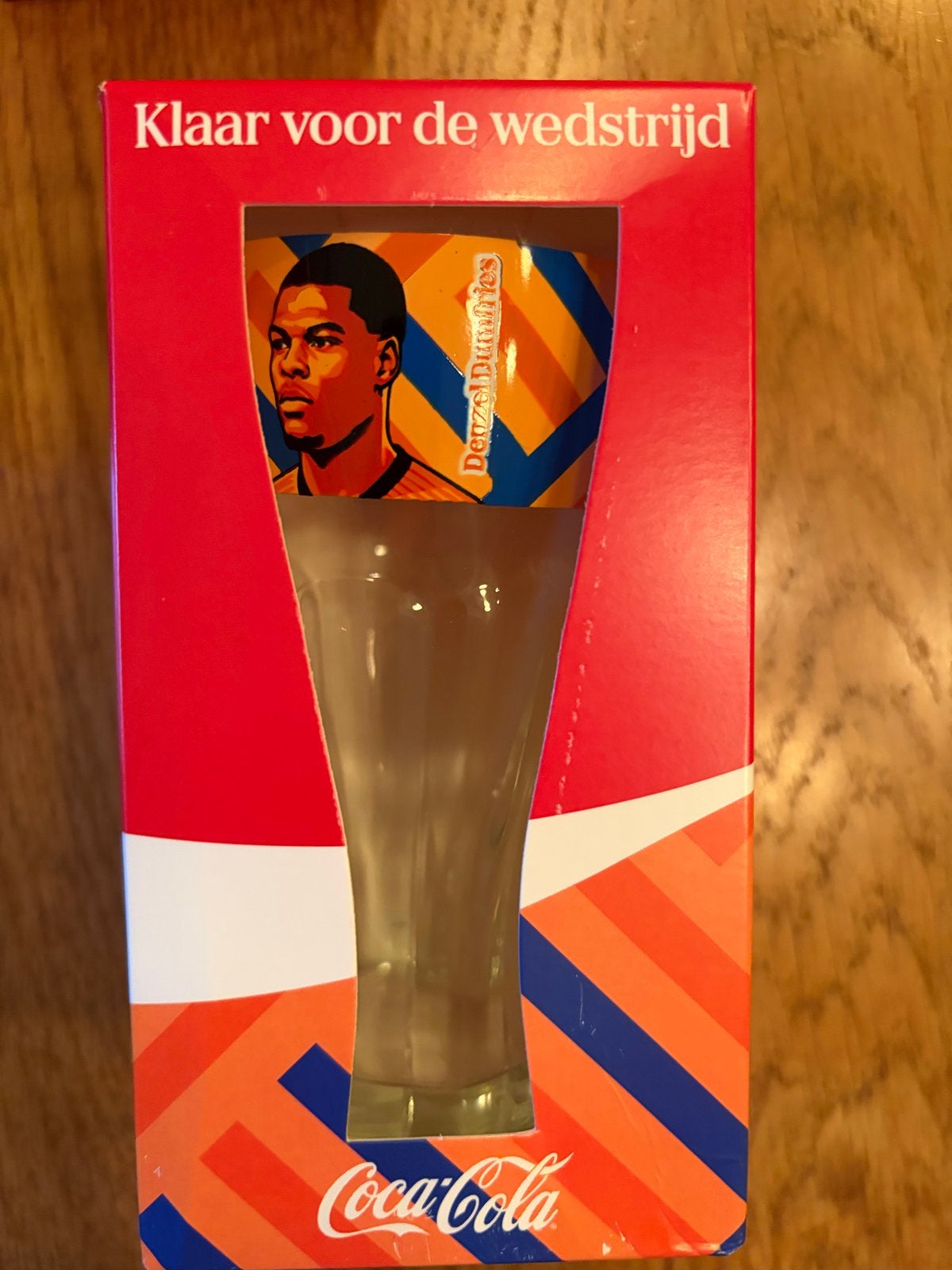 Coca-Cola glas  Denzel Dumfries, Verzamelen, Ophalen of Verzenden, Nieuw