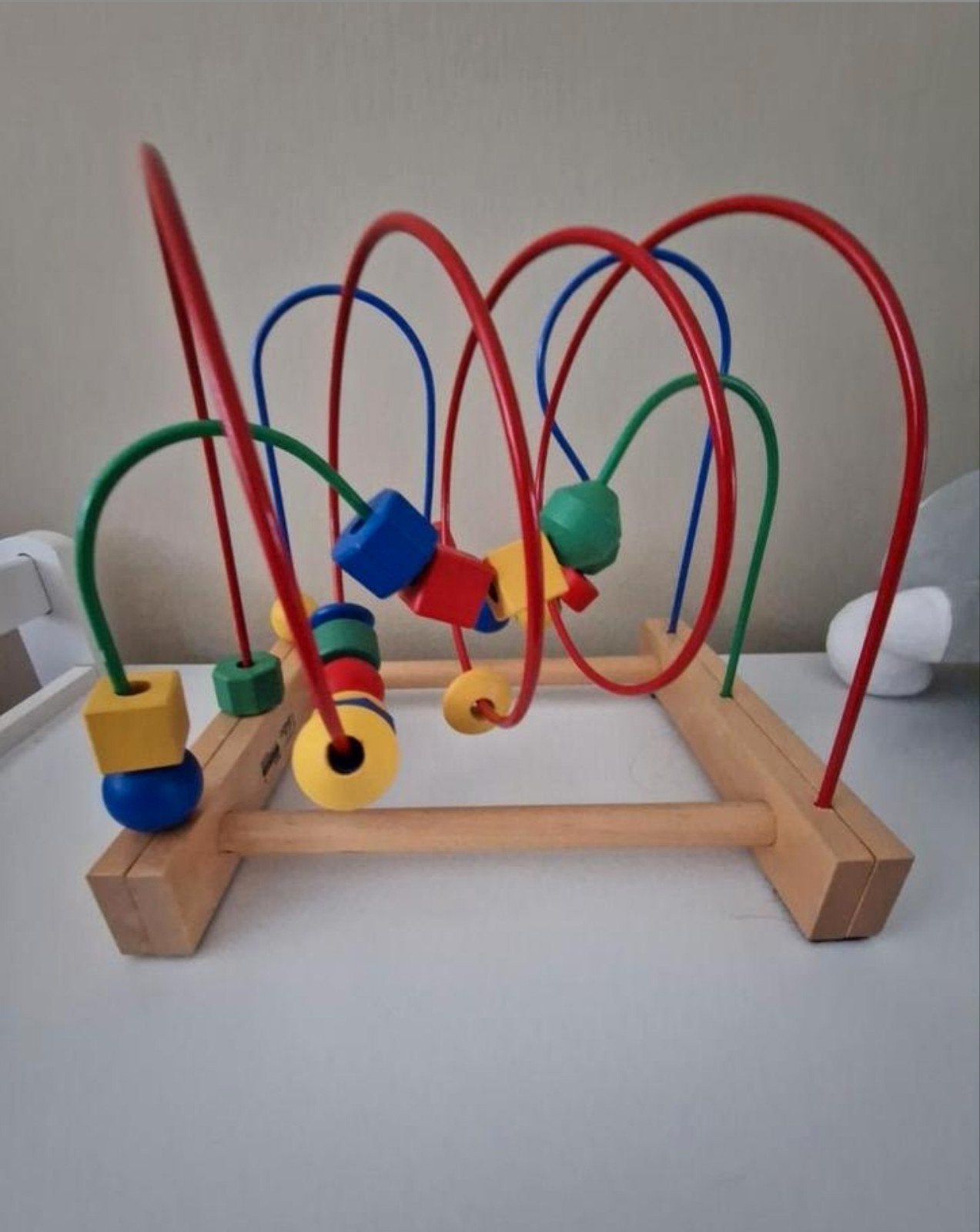 Houten kralendoolhof voor baby's en peuters, Ophalen of Verzenden, Gebruikt, Overige typen