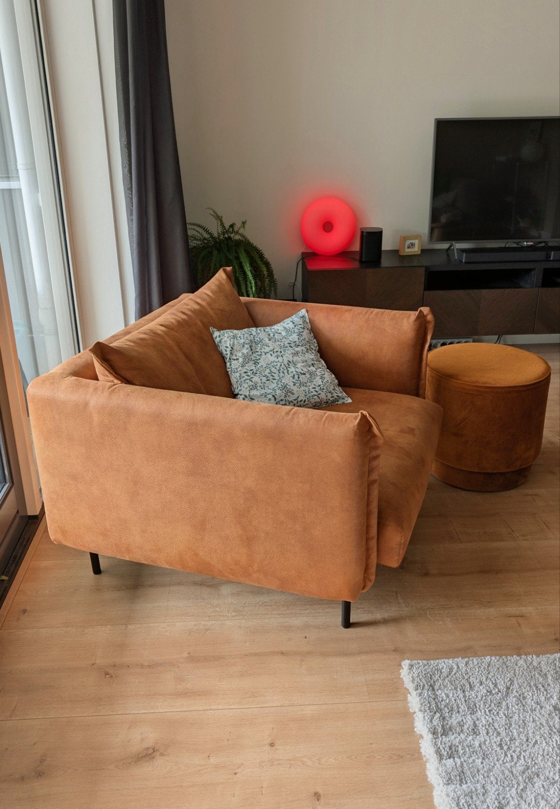 Love Seat - 100cm breed- micro leer, Ophalen, Overige materialen, Gebruikt, Bruin