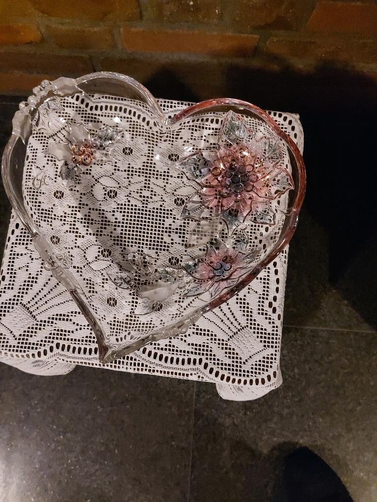 "Hart van Glas" fruit schaal, Antiek en Kunst, Antiek | Glas en Kristal, Ophalen