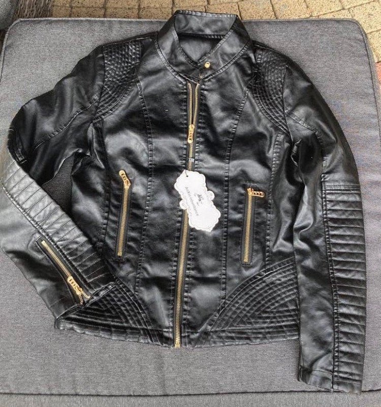 Bikerjack imitatie leer, Ophalen of Verzenden, Nieuw, Maat 34 (XS) of kleiner, Zwart