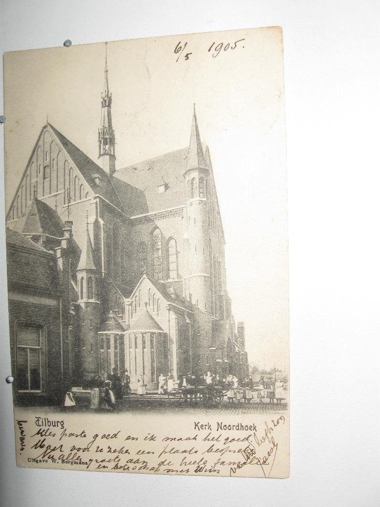9716 TILBURG, Kerk Noordhoek met veel volk, Verzenden, Voor 1920, Noord-Brabant