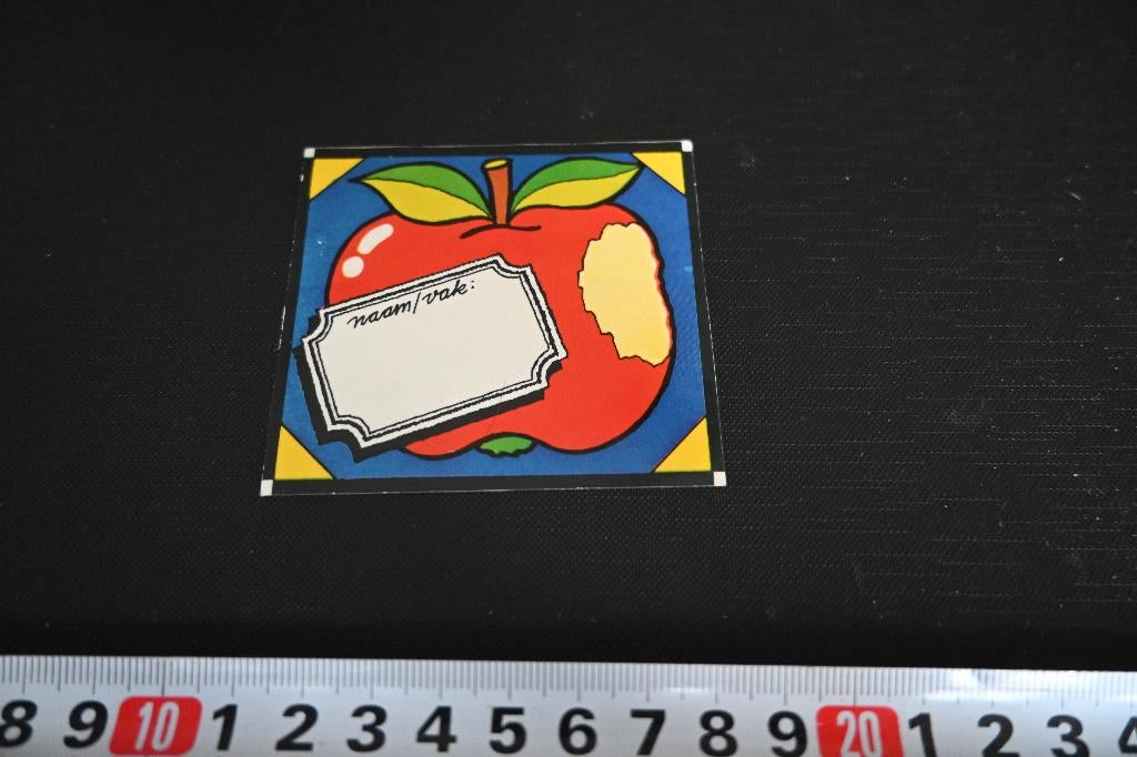 sticker schooletiket  Apple  appel  PMD596, Verzamelen, Stickers, Ophalen, Zo goed als nieuw