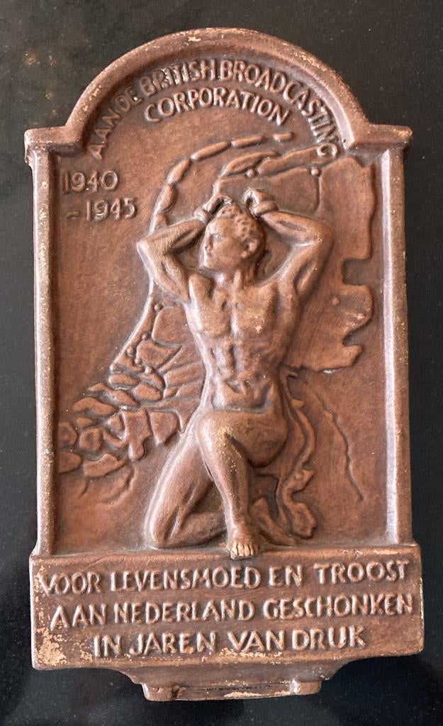 Gedenktegel - Dank aan de BBC ‘40-‘45, Verzenden, Overige soorten, Nederland, Kunstobject