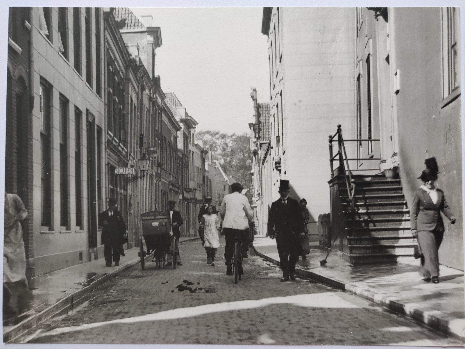 B501 Gravenstraat 23x17, Verzamelen, Foto's en Prenten, Gebruikt, Overige onderwerpen, Voor 1940, Ophalen of Verzenden