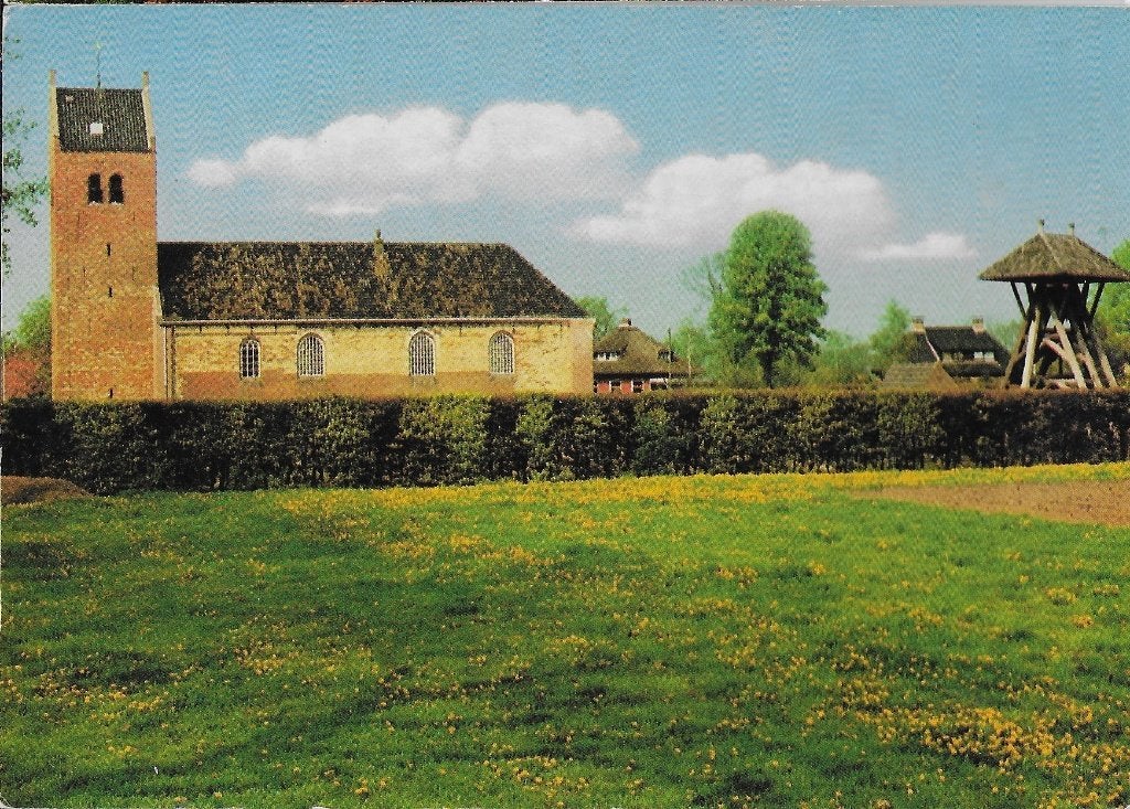 C456 Gelopen ansichtkaart ned herv kerk ureterp, Verzamelen, Ansichtkaarten | Nederland, Ophalen of Verzenden, 1980 tot heden