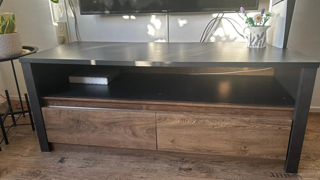 Tv meubel, Ophalen, Gebruikt, 100 tot 150 cm, Rechthoekig