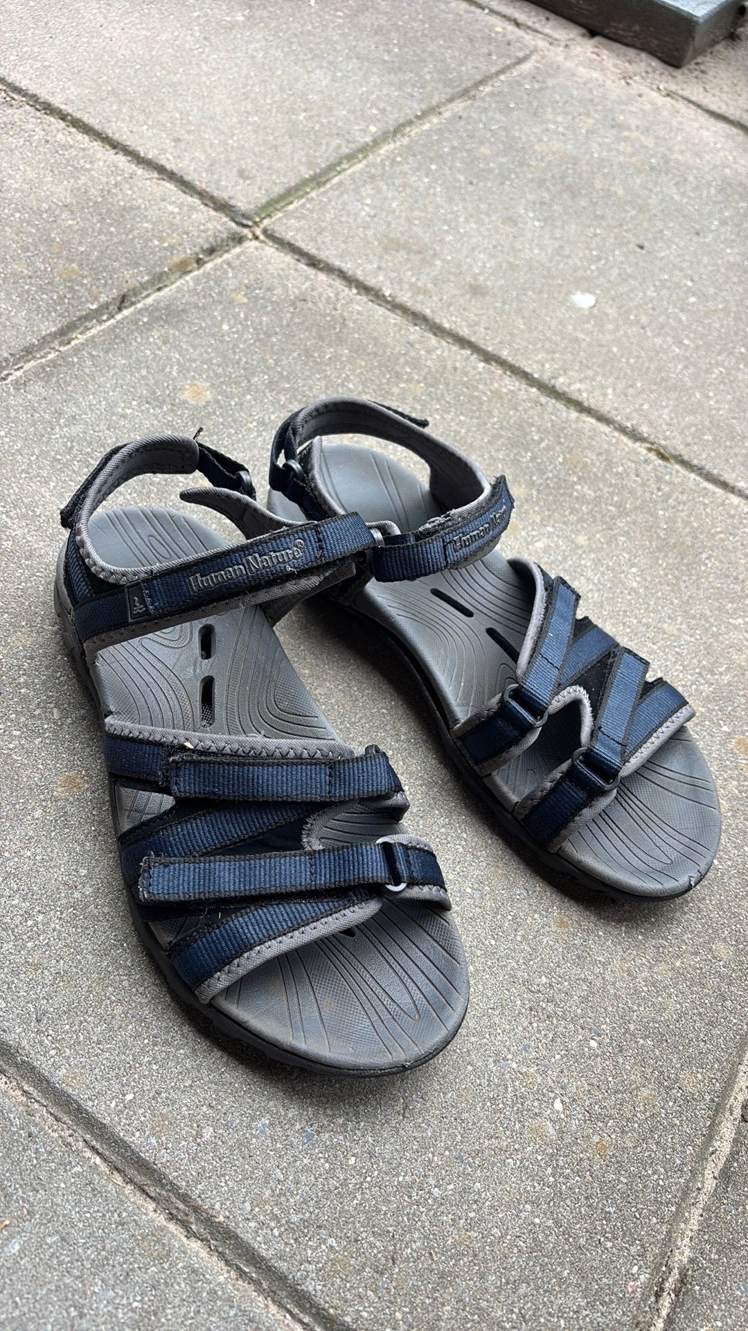 Sandalen Human Nature mt 41, Kleding | Dames, Schoenen, Ophalen of Verzenden, Zo goed als nieuw, Blauw, Sandalen of Muiltjes