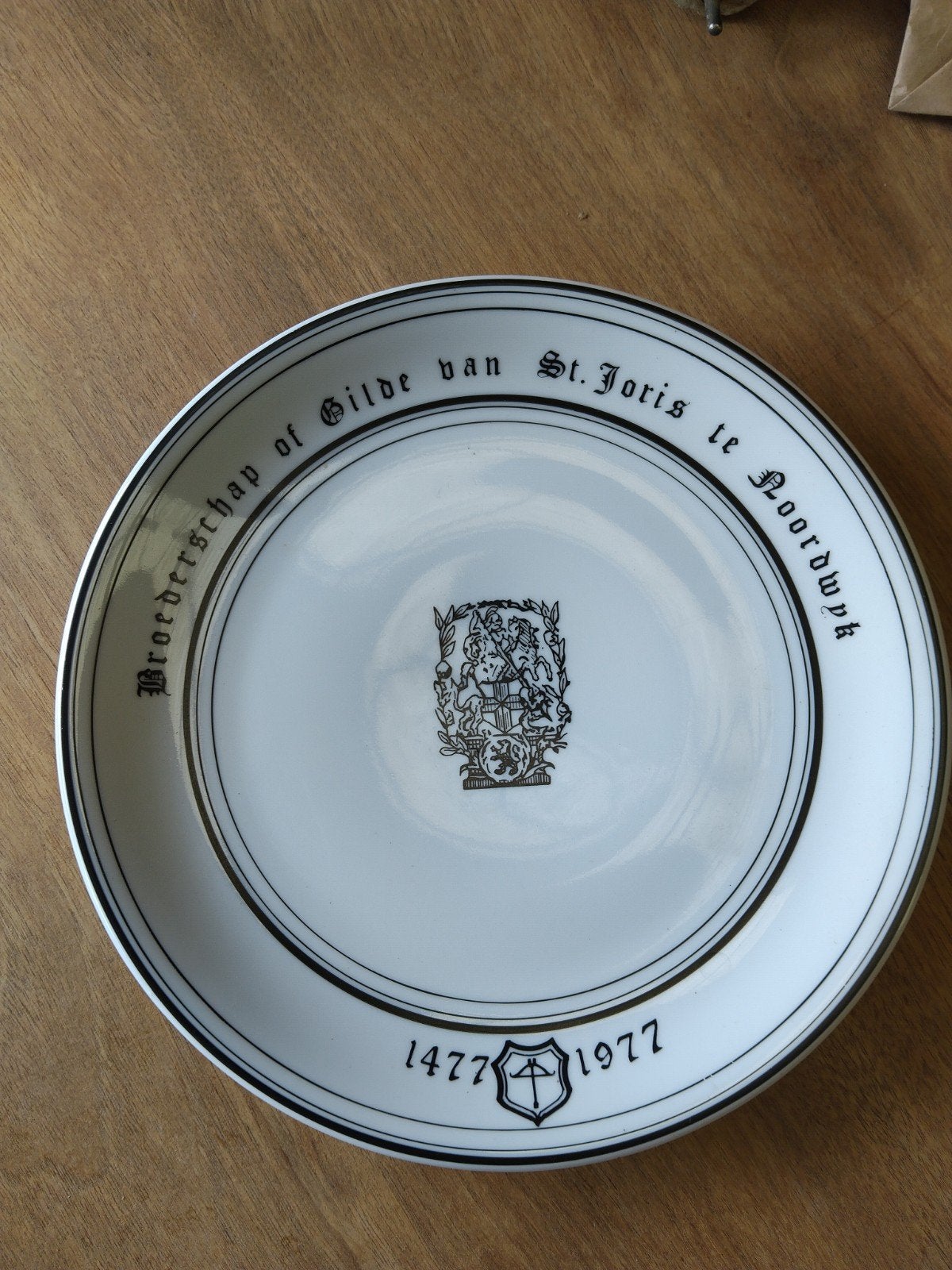 Noordwijk, bord v gilde v st Joris te Noordwijk, Ophalen of Verzenden